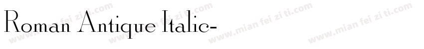 Roman Antique Italic字体转换